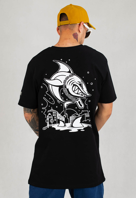 T-shirt B.O.R. Biuro Ochrony Rapu Shark czarny