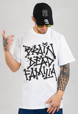 T-shirt Brain Dead Familia Bones biały