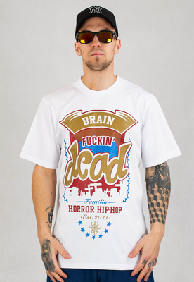 T-shirt Brain Dead Familia Fuck'n Dead biały