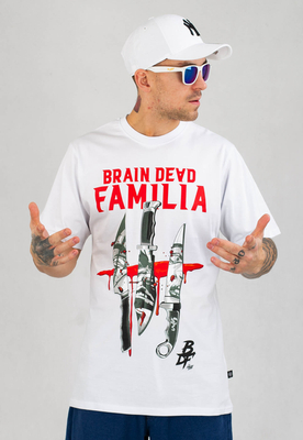 T-shirt Brain Dead Familia Knives biały