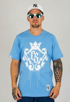 T-shirt Ciemna Strefa CS Duży Herb błękitny