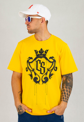 T-shirt Ciemna Strefa CS Duży Herb żółty