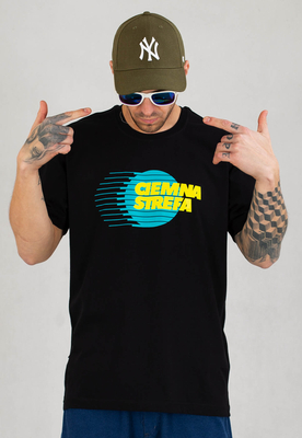 T-shirt Ciemna Strefa Glob czarno turkusowy