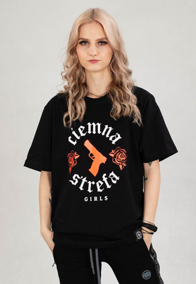 T-shirt Ciemna Strefa Gun czarny