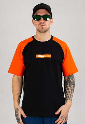 T-shirt Ciemna Strefa Reglan czarno pomarańczowy