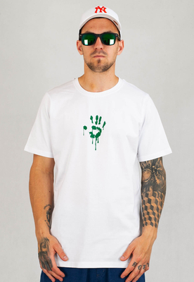 T-shirt Diamante Wear I See Dead Haters biało zielony