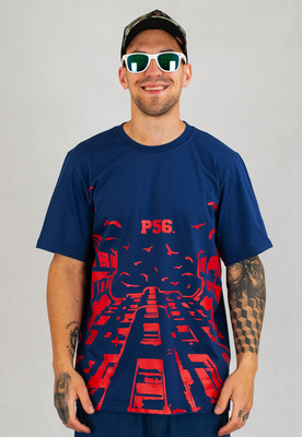 T-shirt Dudek P56 Bloki granatowy