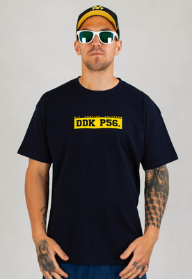 T-shirt Dudek P56 DDK Box Logo granatowy