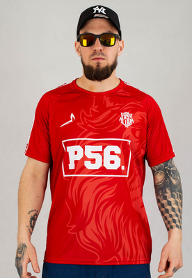 T-shirt Dudek P56 Lion Football czerwony