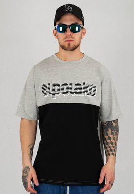 T-shirt El Polako Classic Stripes Cut szary 