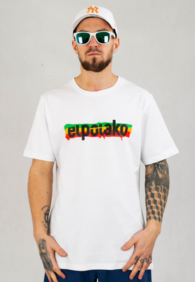 T-shirt El Polako Rasta biały
