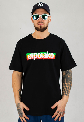 T-shirt El Polako Rasta czarny
