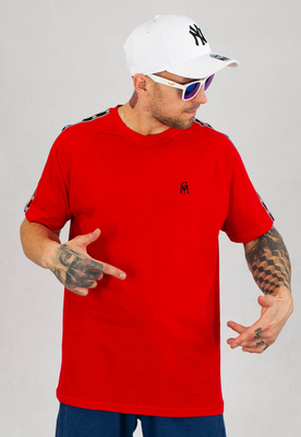 T-shirt Ganja Mafia GM Stripe czerwony