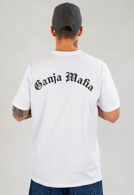 T-shirt Ganja Mafia Gothic Big biały