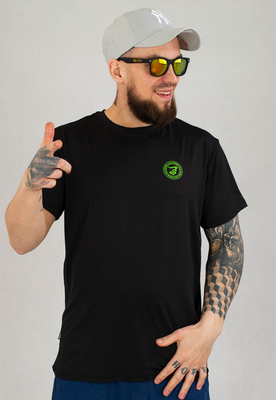 T-shirt Grube Lolo Cyrcle Dymek czarno zielony