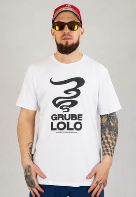 T-shirt Grube Lolo Dymek biały