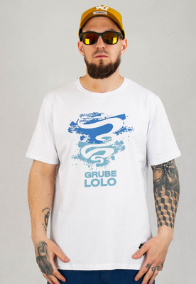 T-shirt Grube Lolo Paint biały