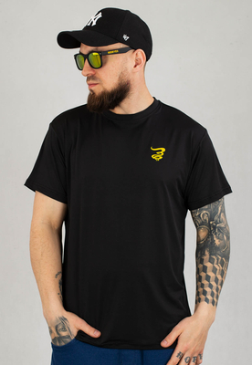 T-shirt Grube Lolo Small Dymek czarno żółty