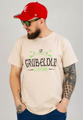 T-shirt Grube Lolo Strzałki beżowy