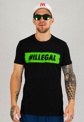 T-shirt Illegal #Illegal Vlepa czarny