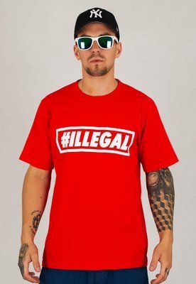 T-shirt Illegal Klasyk Box czerwony