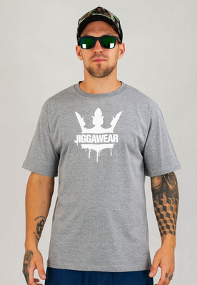 T-shirt Jigga Wear Painted Logo szary