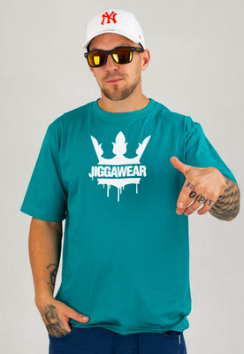 T-shirt Jigga Wear Painted Logo turkusowy
