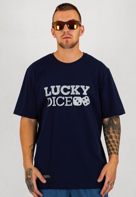 T-shirt Lucky Dice Classic granatowy