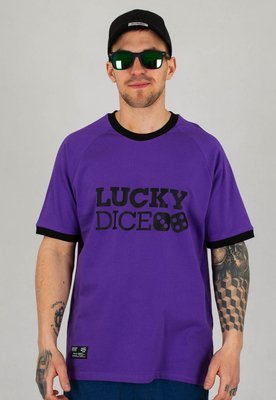 T-shirt Lucky Dice Logo fioletowy
