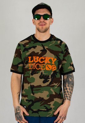 T-shirt Lucky Dice Logo zielony camo