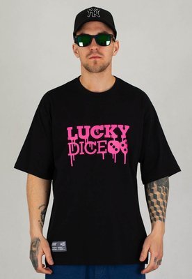 T-shirt Lucky Dice Painted Logo czarny