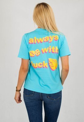 T-shirt Lucky Dice Wave Logo Color niebieski
