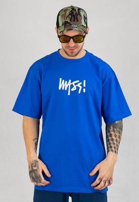 T-shirt Mass Signature Medium Logo ciemno niebieski