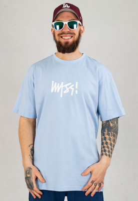 T-shirt Mass Signature błękitny