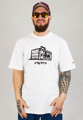 T-shirt Mass Soundsystem biały