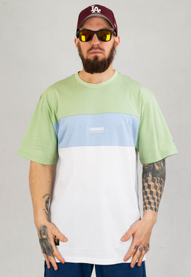 T-shirt Mass Target limonkowo błękitno biały