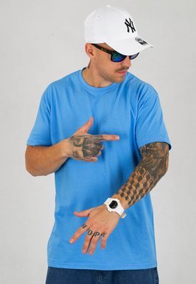 T-shirt Niemaloga Slim 150 Smooth błękitny