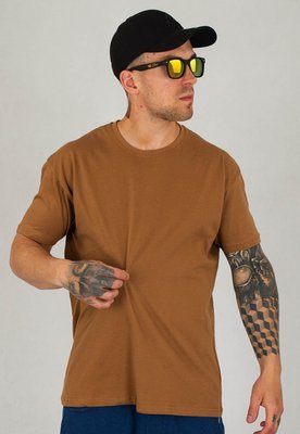 T-shirt Niemaloga Slim 150 Smooth jasno brązowy