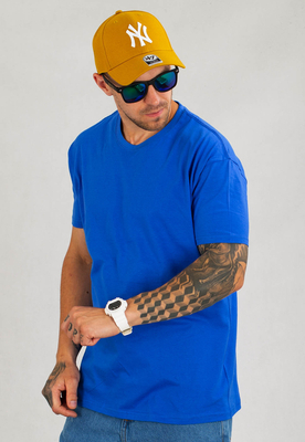 T-shirt Niemaloga Slim 150 Smooth niebieski