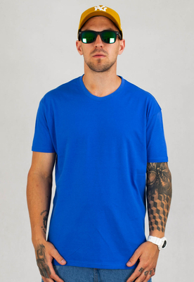 T-shirt Niemaloga Slim 150 Smooth niebieski