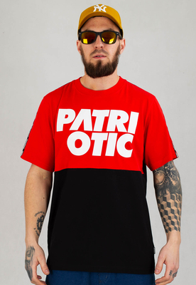 T-shirt Patriotic Cls Line czarno czerwony