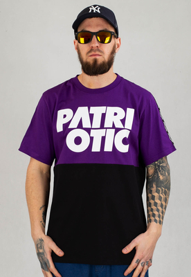 T-shirt Patriotic Cls Line czarno fioletowy