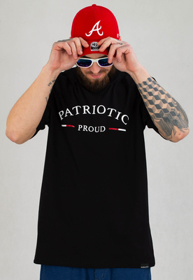 T-shirt Patriotic Collage Proud czarny