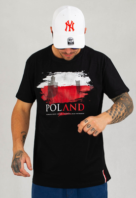 T-shirt Patriotic Poland Flag czarny
