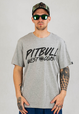 T-shirt Pit Bull Grey Dog szary