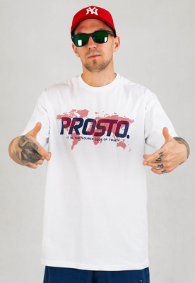 T-shirt Prosto Global biały