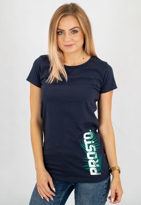 T-shirt Prosto Leaf Foeva granatowy