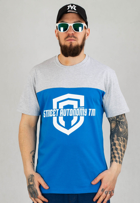 T-shirt Street Autonomy Classest szaro niebieska