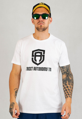 T-shirt Street Autonomy Classic Logo biało czarny
