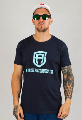 T-shirt Street Autonomy Classic Logo granatowo niebieski